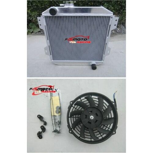 Racing Fit For Ford Capri MK1 MK2 MK3 Kent 1.3L 1.6L/2.0 Essex/Escort 78+ Aluminum Radiator + FAN