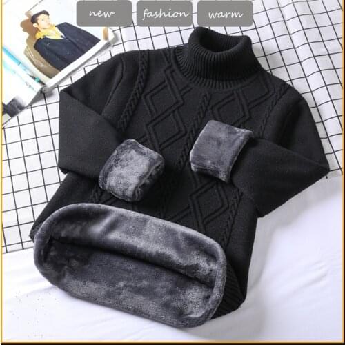 Pure Cotton Turtleneck Sweater Men 2020 Winter New Korean Vintage Plus Velvet Thickened Warm Bottoming Casual Coat Sueter Hombre