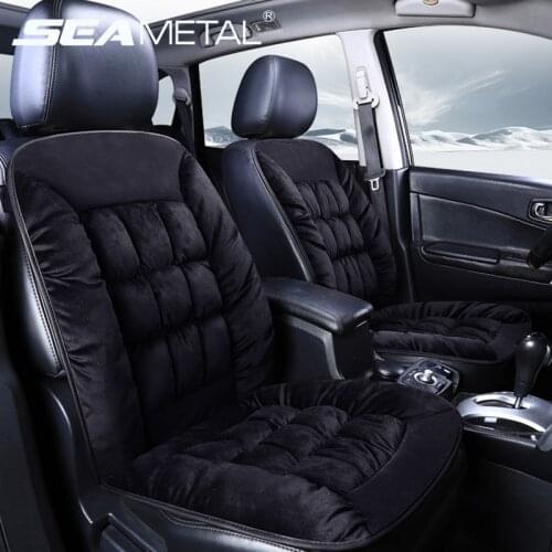 Warm Car Seat Cover Winter Plush Automobiles Seat Covers Cushion Protector Car Interior Accessories Universal Fur Pad for Car
