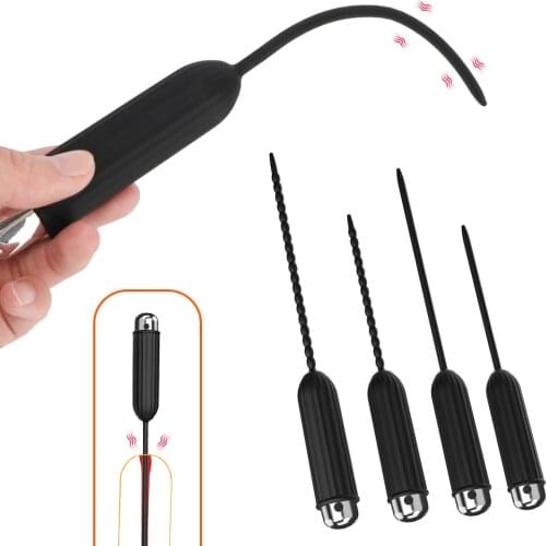 Urethral Sounding Vibrator Penis Plug Sex Toy for Man Male Masturbator Massage Medical Catheter Machine Adult Games Goods Erotic