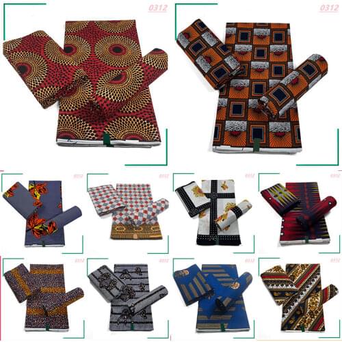 High Quality Real Nigeria Wax Fabric 6 yards Ankara wax Africain 100% Cotton Veritable Ankara Wax Prints Fabric Tissue Wax 04