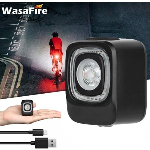 WasaFire 30/200 Lumens Bicycle Stop Sensor Safe Taillight Smart Rear Light Road Bike USB Charge MTB Waterproof Flash New