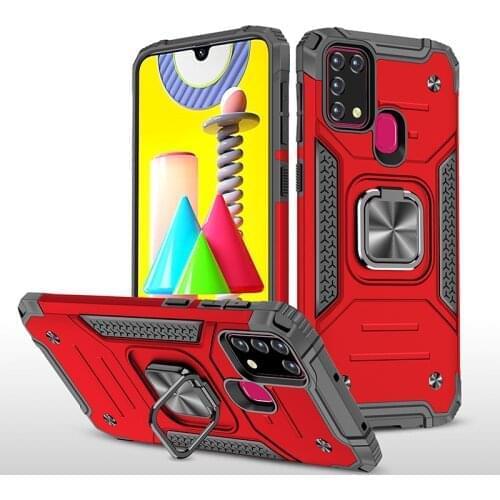 For Samsung Galaxy M31S M31 M21 M30 M10 Case Hard PC With Stand Ring Armor Shockproof protective back cover case for samsung m51