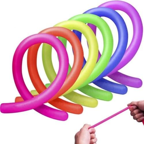 1/5Pcs/Set Soft Rubber Sausage Noodle Elastic Rope Toys Stretch String Decompression Toy Stretchy Fidget Relief Stress Vent Toys