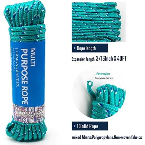 10m, Nylon Clothesline Rope, Retracting Outdoors All-Purpose Rope for Laundry Line Dryer, Home Storage Clothes Drying Hanging