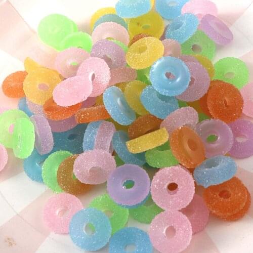 15mm 20PC/lot Circle Shape Soft Fake Candy Resin Cabochon Flatback Simulation Food DIY Scrapbooking Decoration Craft