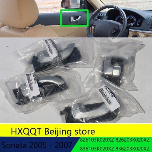 4 pieces for Genuine Metal Silver Inner Door Handle For Sonata 2005 -2007 836103K020 XZ 836203K020 XZ 826103K020XZ 826203K020XZ