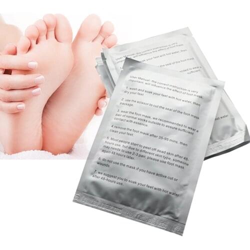 5Packs Foot Masks Peeling Mask Exfoliating Socks For Pedicure Exfoliating Socks Foot Care Dead Skin Removal Feet Mask