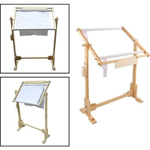 51x40cm Rectangle Hoop 360 Degree Rotation Cross Stitch Frame High Adjustable Wooden Embroidery Frame Cross Stitch Hoop Rings