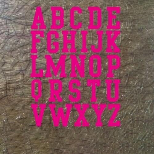 Alphabet A-Z Heat Transfer Stickers Iron On Patches For Clothing T-Shirt Decoration DIY Handmade Craft Accessories