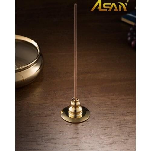 Asan Chinese Traditional Pure Copper Brass Censer Incense Burner Home Office Decor Aromatherapy Container Incense Inserted