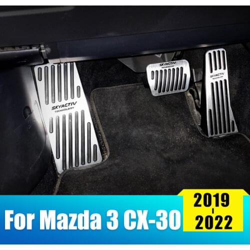 Aluminum alloy Car Fuel Foot Rest Pedal Accelerator Pedal Brake Clucth Pedal Cover For Mazda 3 Axela CX30 2019 2020 Accessories