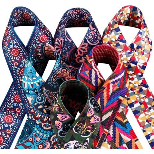 CostumeBuy Shoulder Bag Strap Handle Ethnic Guitar Style Wide Belts Replacement Hanger Handbag Straps 47" Length Cross Bag