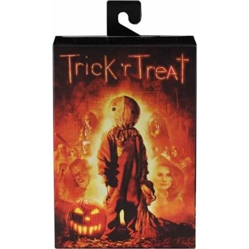 Trick R Treat Sam 7” Scale Ultimate Deluxe Action Figure LED Jack O Lantern 2007 Classic Film Movie NECA Toys Collection Doll