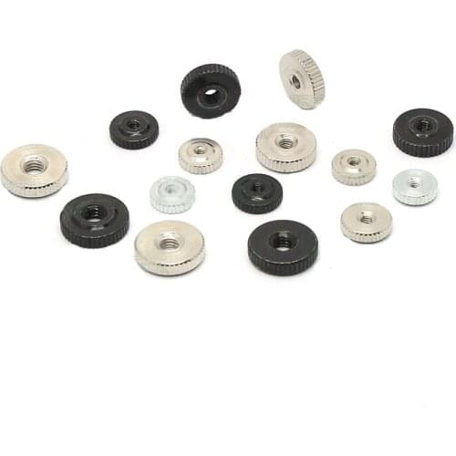 GB / T807-1988 Knurled thin Nuts M2 / 3/4/5/6 Hand twist Nuts Round ruled 50pcs