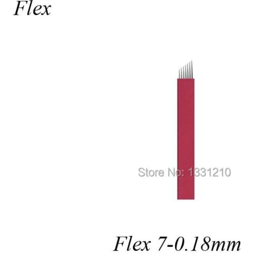 Flex 7 Diam 0.18mm Red Caneta Microblading Permanent Makeup Eyebrow flex Tattoo Needles Microblading Blade For Microblading Pen