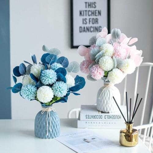 Artificial Dandelion Flower Silk Hyacinth Flower Vases Wedding Decoration for Home Party Hotel Garden Decorations Potting