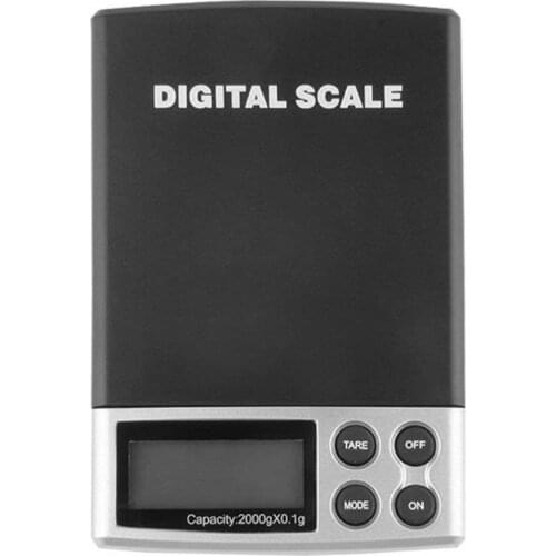 2000g x 0.1g Mini Pocket Gram Electronic Digital Jewelry Scales Weighing Kitchen Scales Balance LCD Display