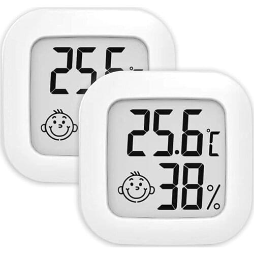 Mini Indoor Thermometer Digital LCD Temperature Sensor Humidity Meter Thermometer Room Hygrometer Gauge Weather Station