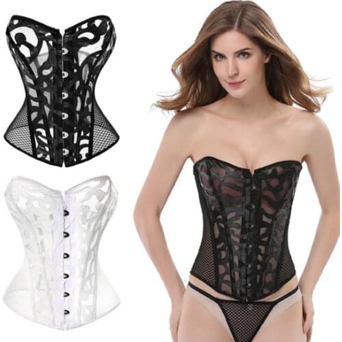 Upgraded Heavy Duty Steel Boned Corsets Thickened Bustier Tops Sexy Lingerie Black Corsage Over Bust 6XL Waist Trainer Women