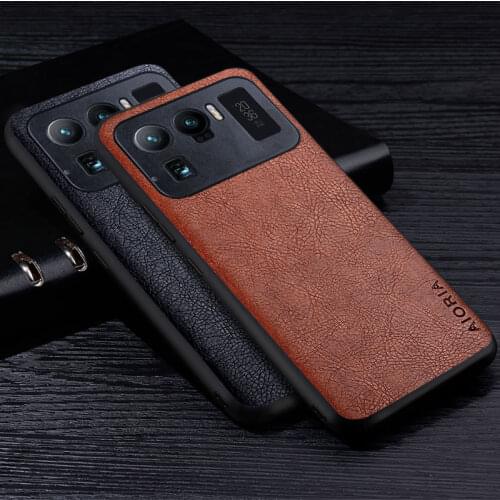 Leather Case For Xiaomi Mi 11 Ultra Luxury Style High Grade Retro Litchi PU Material Soft TPU Cover for mi 11 ultra phone case