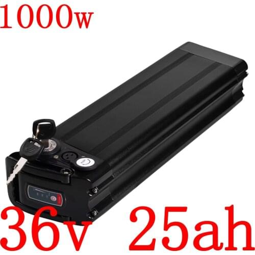 36V Lithium Battery 36V 10Ah 13Ah 15Ah 18Ah 20Ah 25Ah 26Ah Silver Fish Electric Bike Battery for Bafang 8Fun 500W 1000W Motor