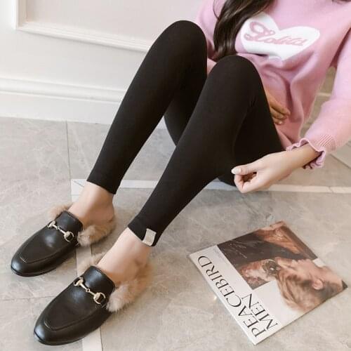 2019 spring new pregnant women pants wear leggings stretch feet pants nine points stomach lift pants pregnant trousers