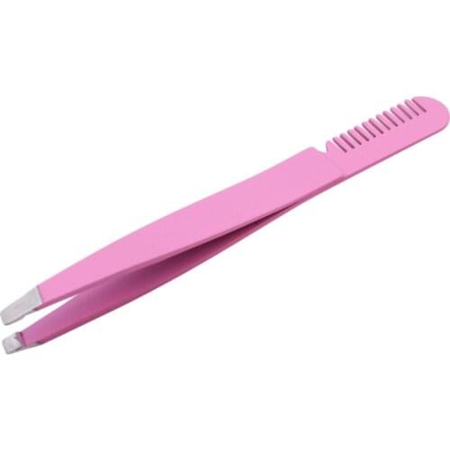 Eyebrow Tweezers Stainless Steel Portable Small Eyebrow Trimming Tool Useful Durable Tweezers With Eyebrow Comb