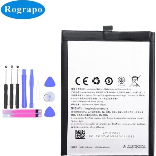2525mAh One Plus X BLP607 Replacement Battery Bateria Batterij For OnePlus X E1001 BLP 607 Cell Mobile Phone Batteries