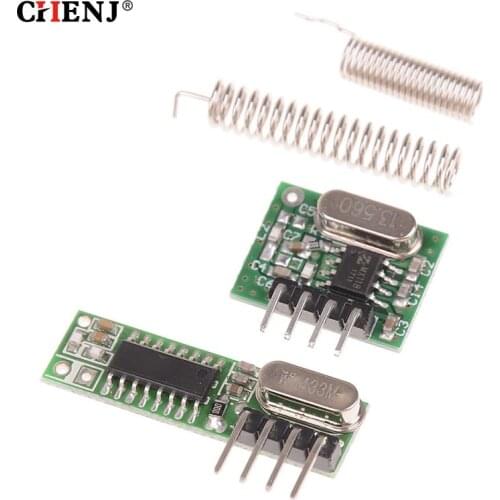 1Pc 433 Mhz Superheterodyne RF Receiver And Transmitter Module For Arduino Wireless Module Diy Kit 433Mhz Remote Control