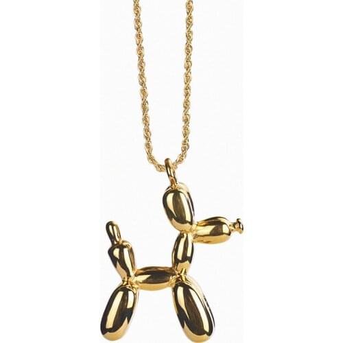Womens necklaces Balloon dogs pendants stainless steel hip hop necklaces fashion gold chain necklace jewellery 2020 wholesale