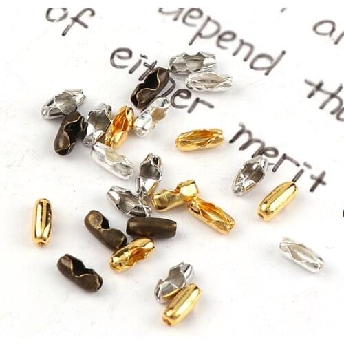 1.5mm Vintage Metal Beads Buckle Chain Clasps Connect Buckle DIY Necklace Bracelet Connectors Jewelry Findings