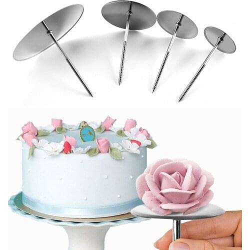 1*Decorating Nail Stainless Steel Piping Nail Ice Cream Cake Decorating Tool Cake Flower Needle Stick Baking Piping Stands Tools