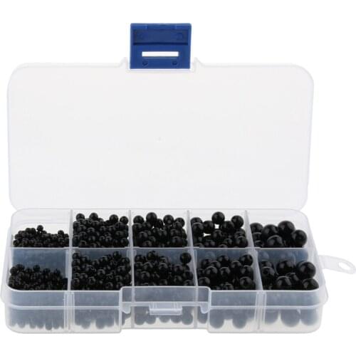 1380Pcs Black Plastic Safety Dolls Eyes with a Storage Box, For Teddy Bear Animal Doll Soft Toy DIY Making, 3/4/5/6/8mm