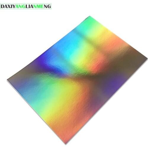 50pcs free shipping A4 21x29.7cm 125/250gsm laser paper single face silver colorful reflective paper party wedding decorations
