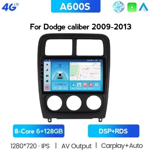 Car Radio For Dodge Caliber 2009-2013 GPS Navigation Android 10 9 Inch Stereo Autoradio Multimedia Player 2 Din 4G WIFI No DVD