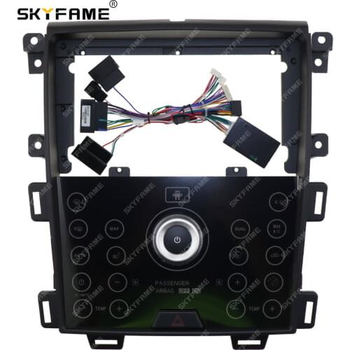 Car Radio Fascia Frame Cable Canbus For Ford EDGE 2011-2015 HIGH version Android Dashboard Kit Face Plate Fascia Frame