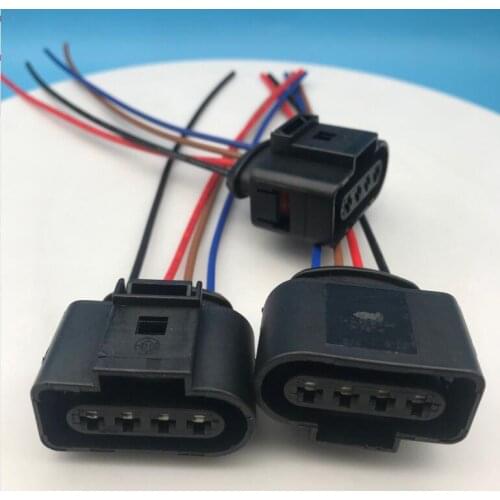 Free shipping 4pcs 1J0973724 3.5mm New Ignition Coil Connector Plug Pack Wiring Loom