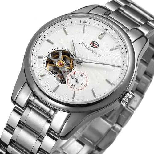 Forsining Classic Series Sapphire Crystal Tourbillion Designer 316L Steel Mens Male Wrist Watch Top Brand Luxury Automatic Watch