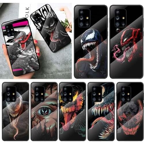 Tempered Glass Cover Marvel Fighting Venom For Samsung Galaxy A91 A81 A72 A71 A52 A51 A41 A31 A21S A11 A01 Phone Case