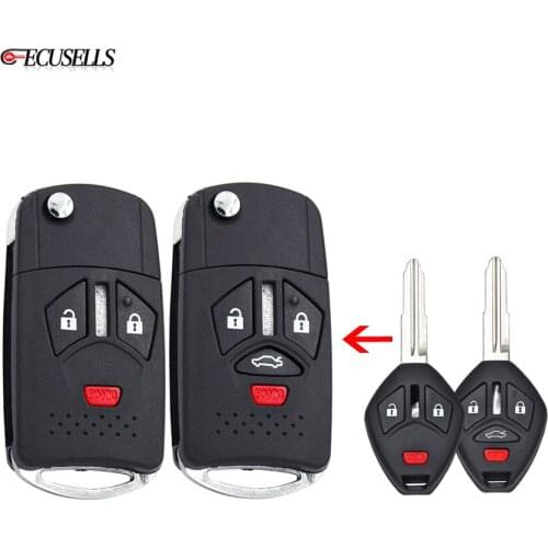 3/4 Button Folding Flip Remote Car Key Shell Case for Mitsubishi Eclipse Galant Lancer Endeavor Outlander Mirage Right Blade