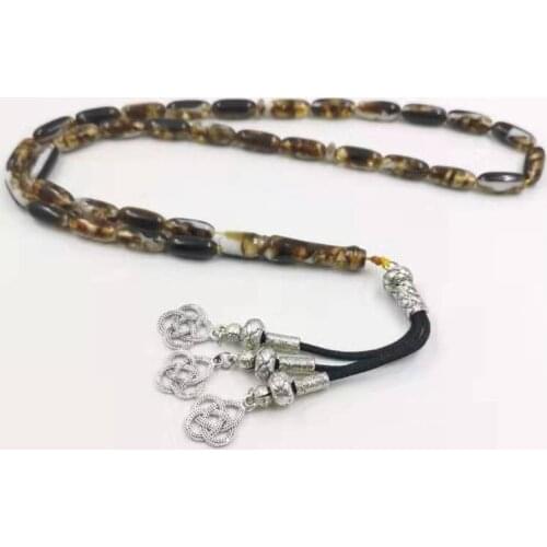 Black and white Resin Tasbih 33 Muslim Misbaha Prayer Beads Special Color Mens Islamic accessories gift Turkey bracelets