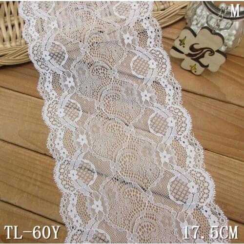 Wholesale 60 Yards Stretchy Elastic Lace Trim White Lace Ribbon Fabric DIY Bra Crafts Sewing Supplies Decoration Accessories