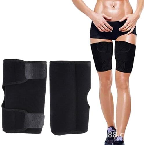 H4GF 1 Pair Sports Thigh Shaper Wraps Sauna Sweat Calves Trimmers Leg Compress Belt for Men & Women Slimming, Lose Weight
