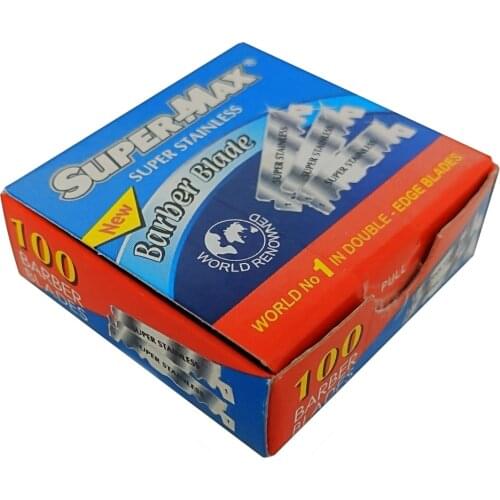 Super Max Super Stainless Single Edge Razor Half Blades 1 Pack/100 Blades