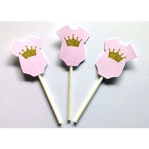 Princess Baby girl cupcake topper s1st birthday party baby shower food picks party favors decorations