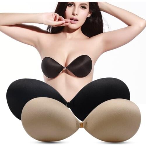 Sexy Women Invisible Push Up Bra Self-Adhesive Silicone Lingerie Female Underwear Front Closure Backless Strapless Intimates