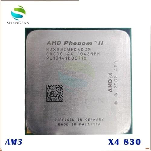 AMD Phenom II X4 830 2.8GHz/6MB /4 cores Quad-Core DeskTop CPU HDX830WFK4DGM Socket AM3
