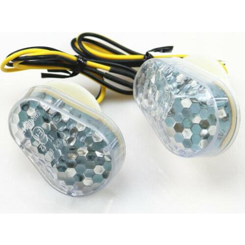 Clear Flush Mount LED Turn Signal for Suzuki Ninja ZZR600 ZX6R 7R 12R 9R 10R ZX