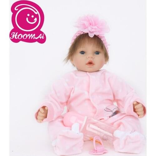 Lovely Soft Silicone Cloth Body Realistic Fashion Doll 18" Newborn Hot Sale Bebe Reborn Baby Doll Toy Kids Birthday Gifts 45CM